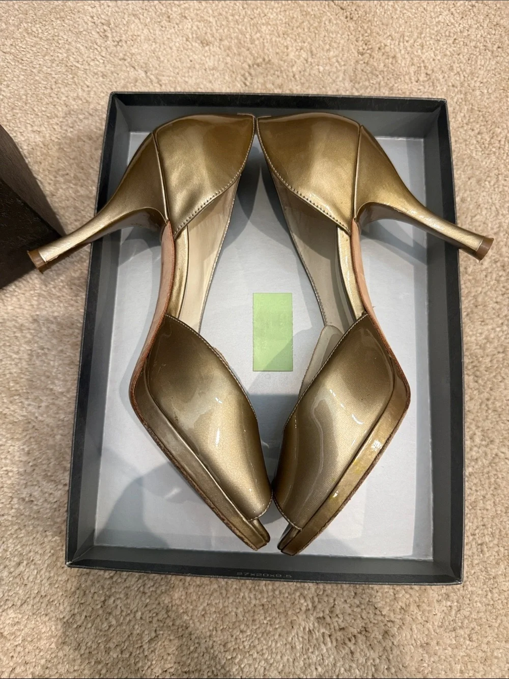 Gold Peep-Toe Heels - Elegant Women's Dress Pumps